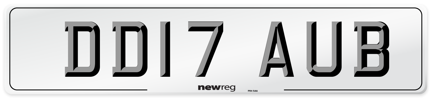 DD17 AUB Number Plate from New Reg